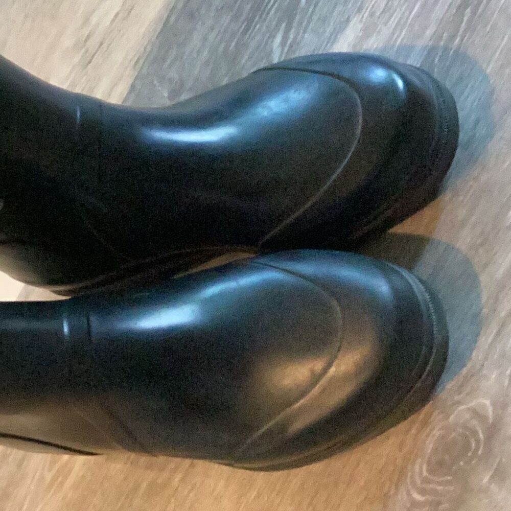 Michael Kors Rain Boots Womens Size 9 Signature MK Logo Brown Waterproof - Picture 3 of 13